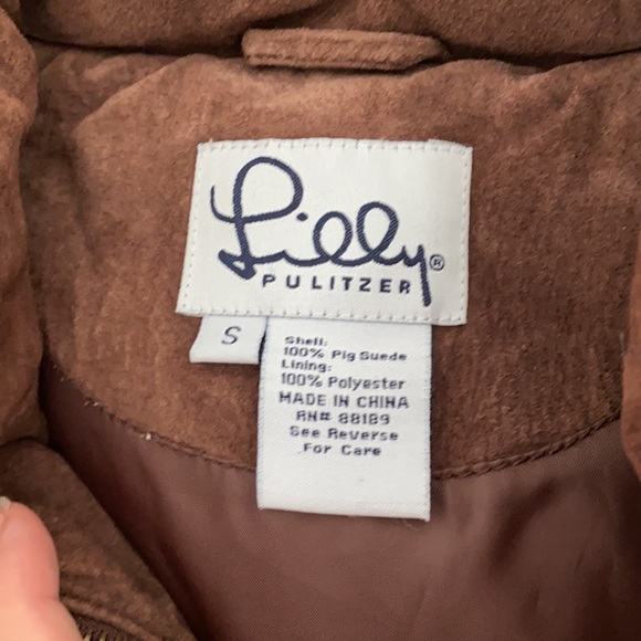 ☀️🏝️Lilly Pulitzer Suede Brown Vest - Picture 3 of 3
